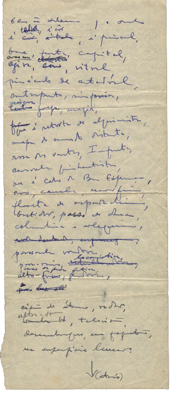 manuscrito do
poema - parte 2
